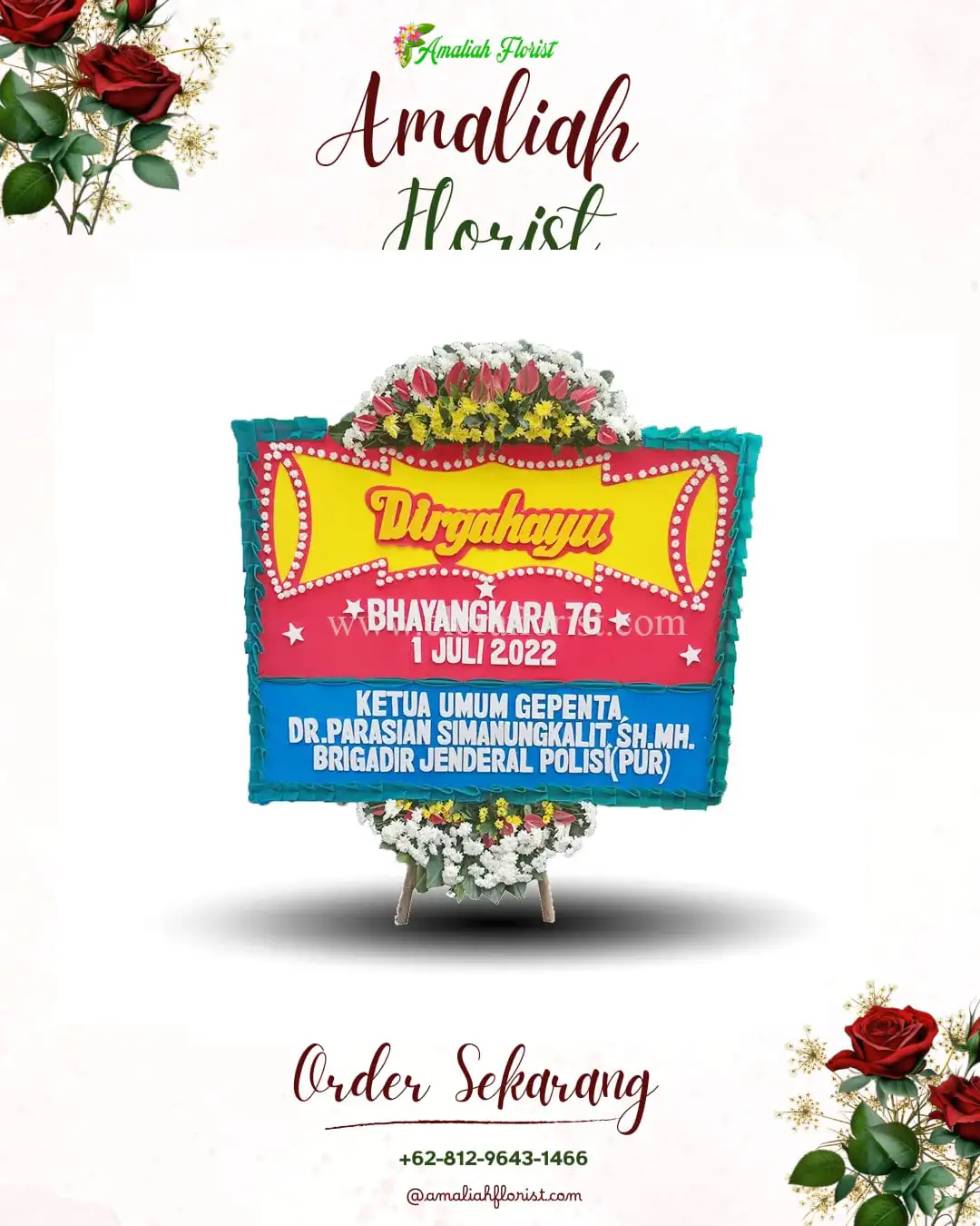Papan Bunga HUT Ulang Tahun Pengabuan